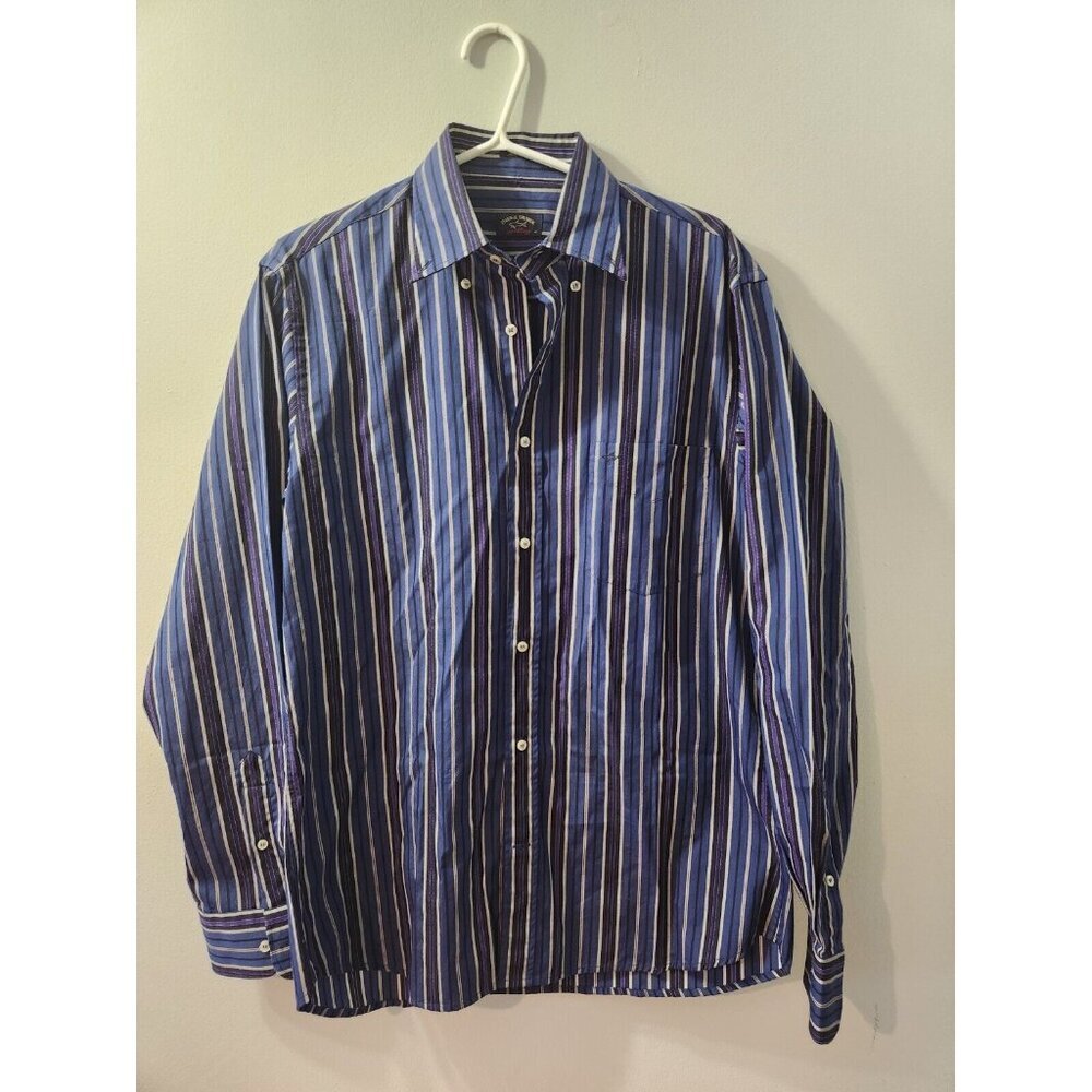 Paul And Shark Yachting Men Shirt Made In Italy Size 41 Long Sleeves Pre-Owned